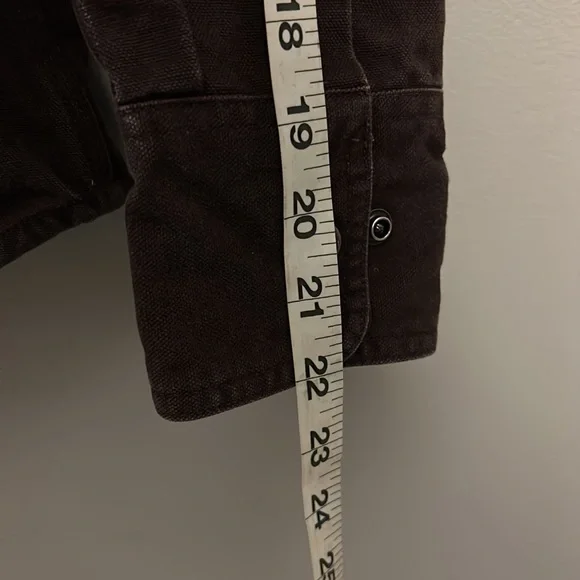 Carhartt Brown Workwear Jacket with Plaid Lining - Picture 5 of 6